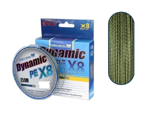 Dynamic Soft Pe 8 Örgü Spin İp Misina 150Mt Yeşil 0,22Mm