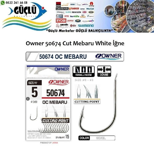 50674 Cut Mebaru White Olta İğnesi No:8