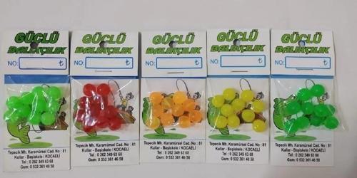 Renkli Silikon Boncuk 8Mm 10’Lu Paket Renk:Turuncu
