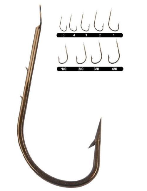 1402 (505) Bronz Çift Tırnak Olta İğnesi No:1/0