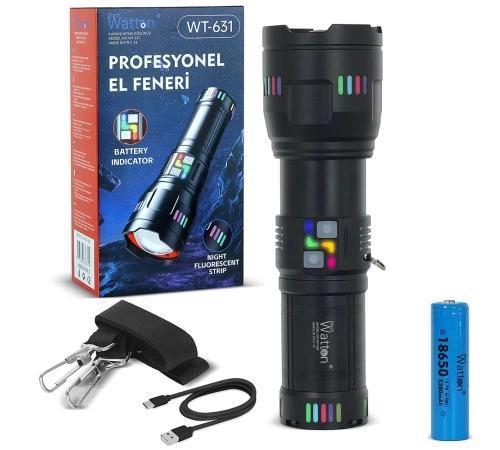 Wt-631 30000 Lümen Lazer Etkili El Feneri