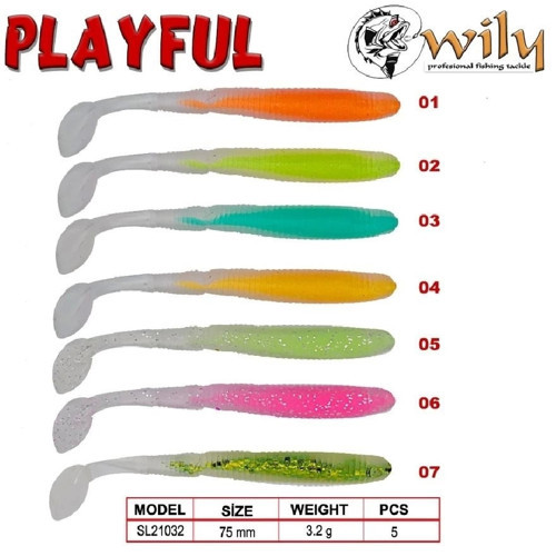 Playful Silikon Yem 7.5 Cm 3.2 Gr 5’Li Pk Renk:2
