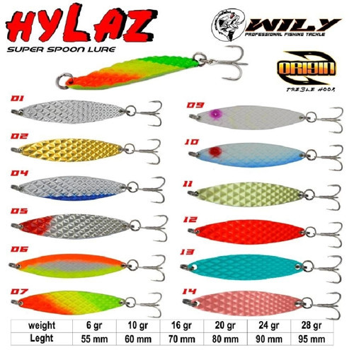 Hylaz Olta Kaşık 20Gr 80 Mm - Hologramlı Renk:07