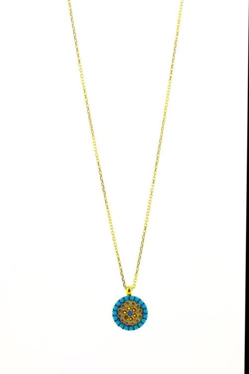 Zarif Zincilrli Nazarlık Kolye