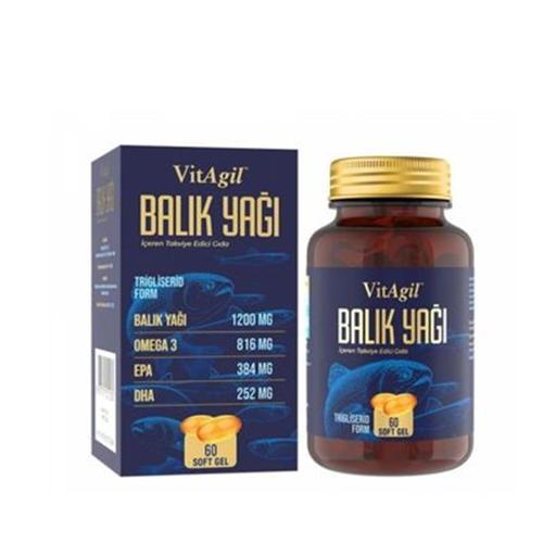 VitAgil Balık Yağı 1200 mg 60 Kapsül