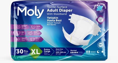 Tekstil Yüzeyli XLarge Ekstra Büyük Boy Belbantlı Hasta Bezi 30 lu paket