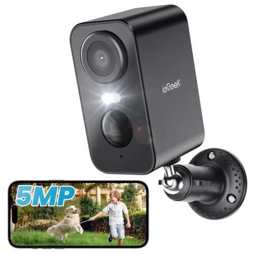 Kablosuz Pille Çalışan WiFi Güvenlik Kamerası 5MP Black Cam
