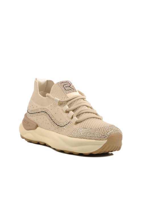Bej Triko Kadın Sneaker 25Y310-4 Z