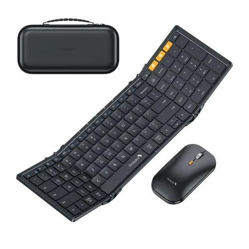 XKM01 Bluetooth Katlanabilir Klavye ve Fare   Black