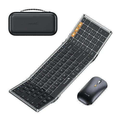 XKM01 Katlanabilir Klavye ve Fare Black Gray