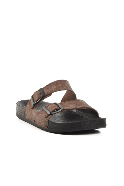 Kahve Nubuk Erkek Terlik PC-7241 M