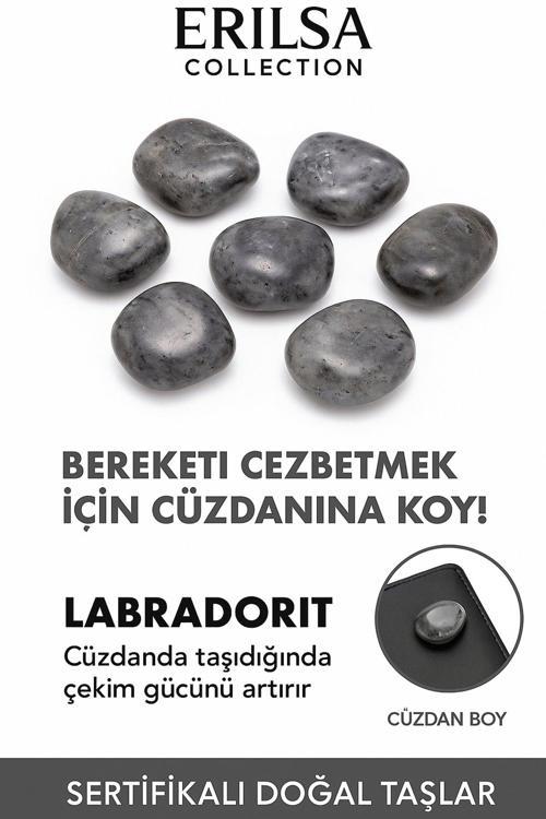 Sertifikalı Cüzdan Boy Yansımalı Labradorit Taşı – Spekrolit Güçlü Sezgi ve Koruma Hissi Sağlar