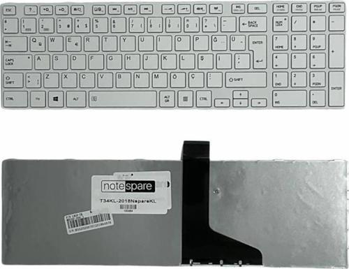 Toshiba Satellite C855-1TK, C855-1TQ, C855-1TT, C855-1TV Uyumlu Notebook Klavye Beyaz TR