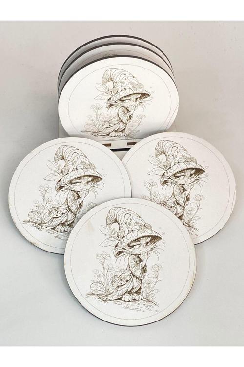 Bardak Altlığı Dekoratif  6 Lı Set