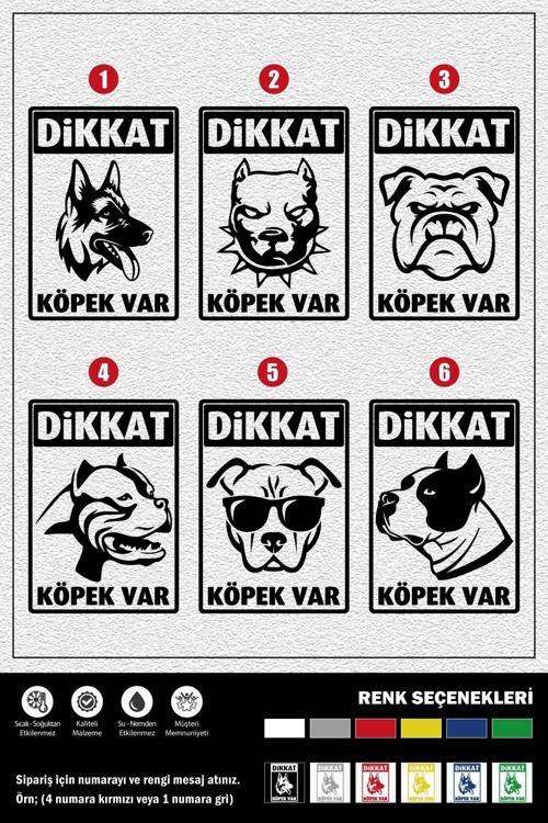 Dikkat Köpek Var Stıcker 27 X 19 Cm