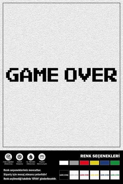 Game Over Stıcker 30 X 4 Cm