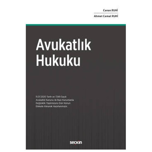 Avukatlık Hukuku Canan Ruhi 2021/01