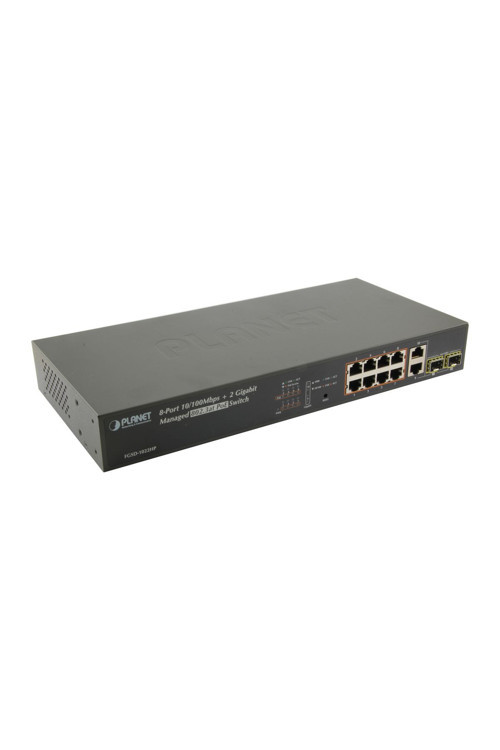 8-Port 10/100Mbps + 2G Tp / Sfp Combo Managed 802.3At Poe Switch