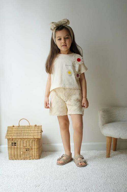 Kız Çocuk Kısa Kol Şort Takım 5800-6