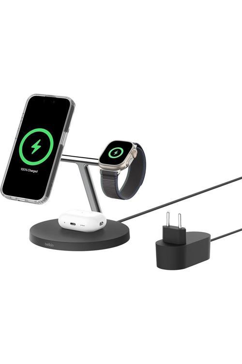 Boostcharge Pro Qi2 (15 W) 3'Ü 1 Arada Kablosuz Şarj İstasyonu Wız032Kqbk