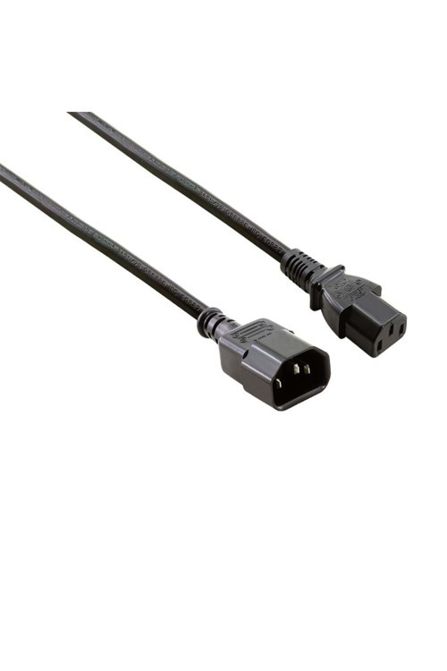 C13 To C14 3X1Mm 250V 10A Power Kablo Siyah - 50Cm