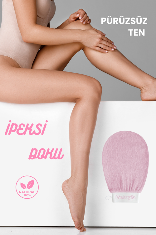 Banyo Duş Kesesi Peeling Eldiveni Doğal Bakım %100 İpek Kadın ve Erkek