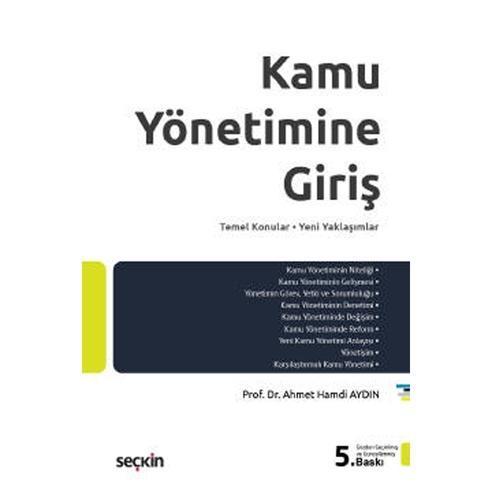 Kamu Yönetimine Giriş 5.Baskı Ahmet Hamdi Aydın 2021/09