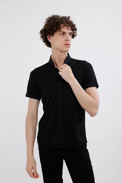 MARINUS Kısa Kollu Gömlek - Siyah