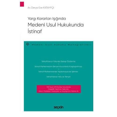 Medeni Usul Hukukunda İstinaf (D.E.Katatifçi) Derya Ece Katayifçi 2020/09
