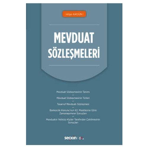 Mevduat Sözleşmeleri Aliye Akgün 2020/01