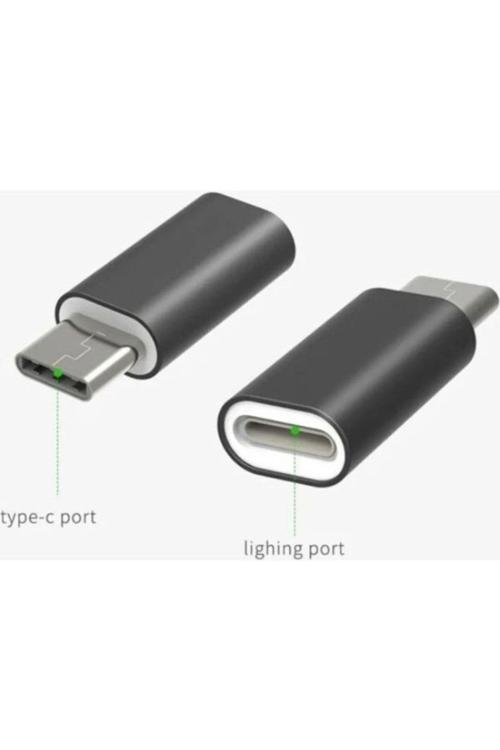Type C - Apple Iphone Lightning Çevirici Dönüştürücü (Kulaklık Için Uyumlu Değildir)