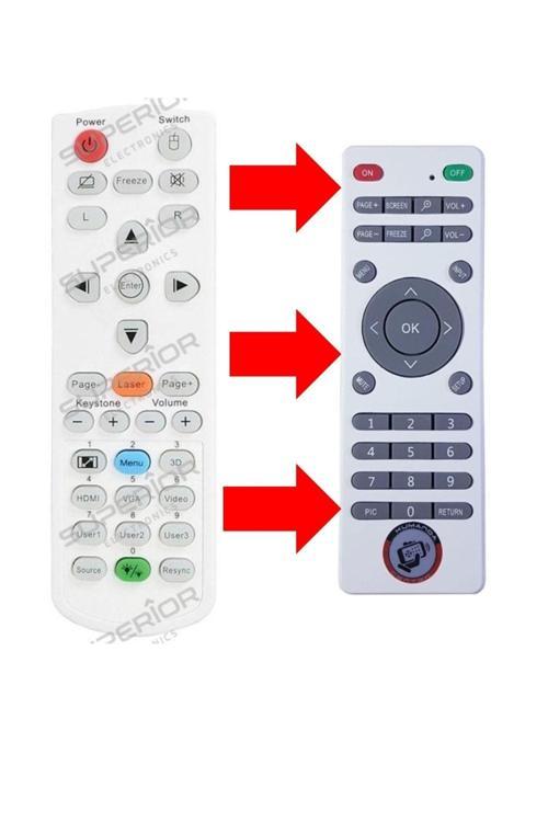 Eh504 / S331 / W302 / X320Ust Projeksiyon Cihazı Kumandası