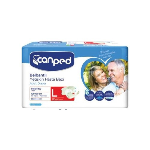 (P.E.) Büyük Boy Large Belbantlı Hasta Bezi 30'lu 1 paket