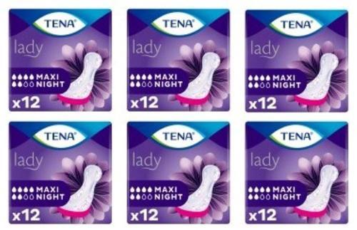 Lady Maxi Night 6 damla Kadın Mesane Pedi 12'li 6 paket / 72 adet