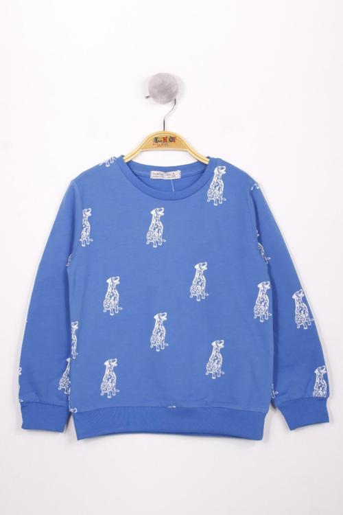 Toontoy Erkek Çocuk Köpek Baskılı Sweatshirt