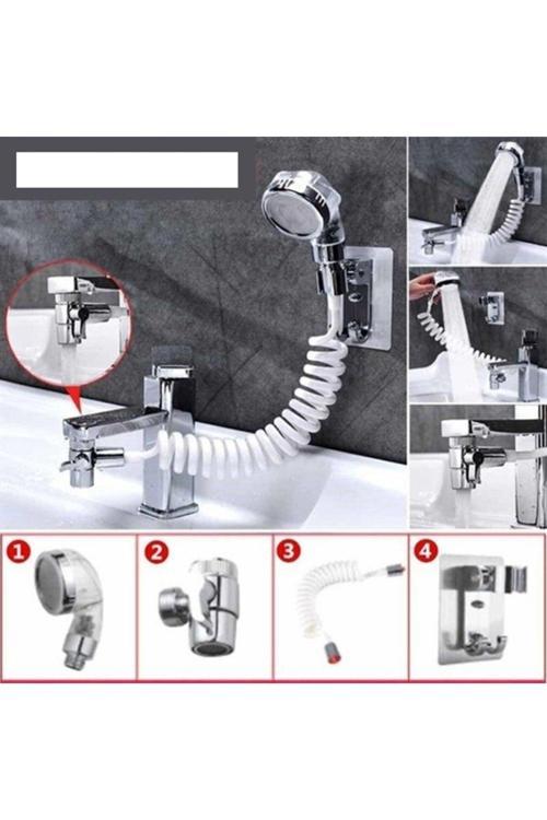 Ayarlanabilir Hortumlu Hareketli Banyo Mutfak Lavabo Musluk Duş Başlığı (4415)