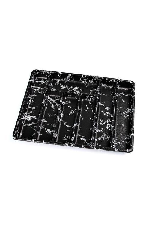 Büyük - Siyah - 7 Bölmeli Çekmece İçi Kaşıklık 50X37Cm (4415)