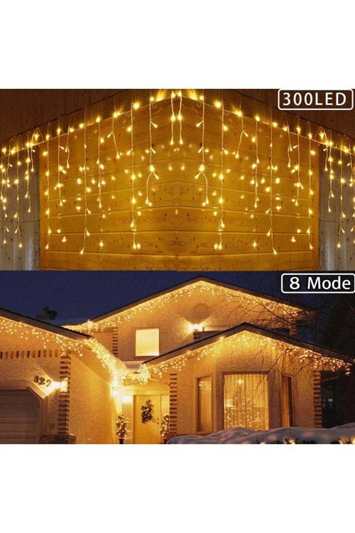 8 Fonksiyonlu 16 Saçaklı Perde Led 3 X 1 (Günışığı) (4415)