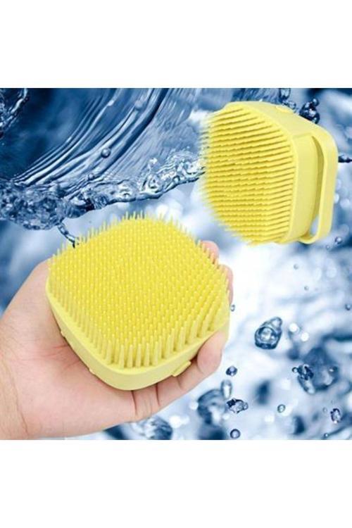 Çok Amaçlı Silikon Fırça Jel Hazneli Banyo Duş Kese Lifi -Evcil Hayvan Mutfak Fırçası