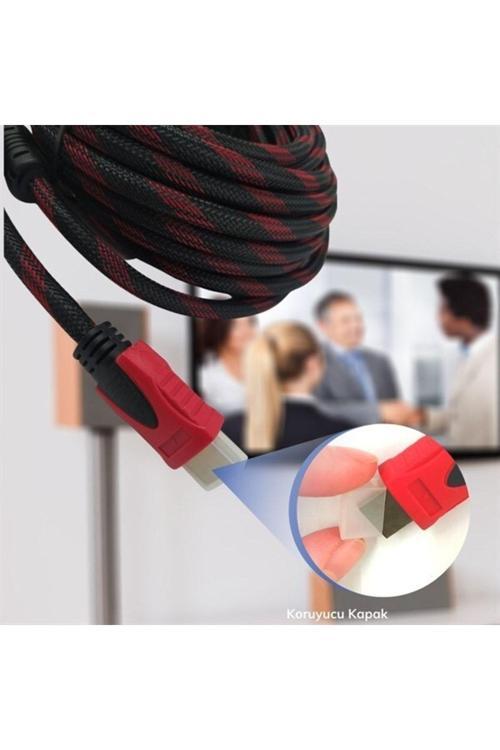 3 Metre Hdmı Kablosu Hdtv Bilgisayar Uydu Görüntü Ses Full Hd Sargılı Görüntü Aktarma Kablosu