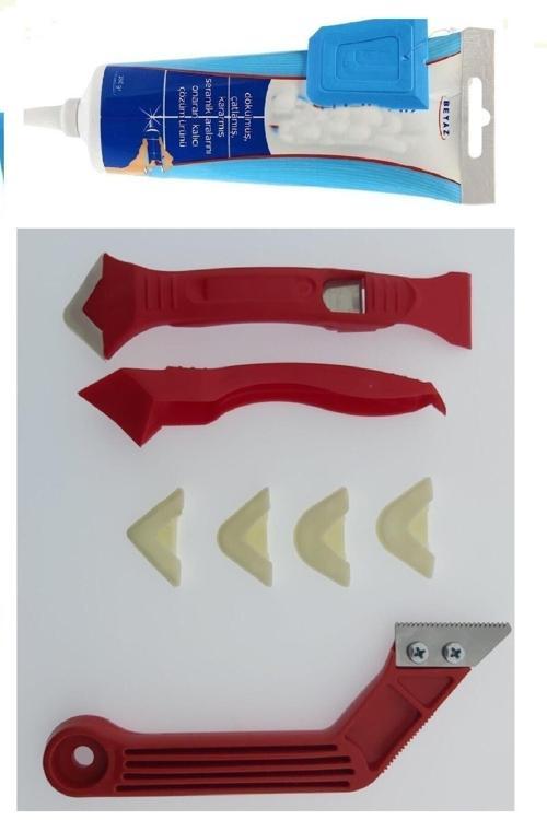 8 Parça Full Set Silikon Sökme Uygulama Derz Kazıyıcı Silikon Sök Çek Ve Silikon Seti