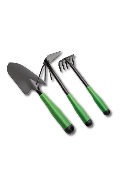 3 Parça Bahçe Seti - Çapa Tırmık Kazma Set (4415)
