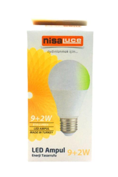 9+2W E27 Beyaz-Yeşil Led Ampul (4415)