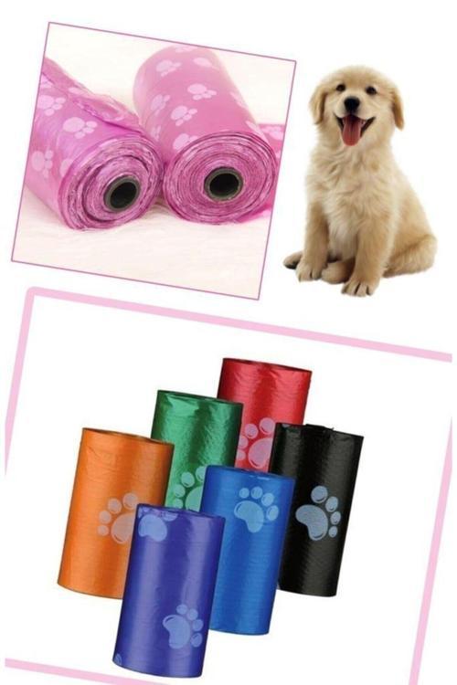 3 Rulohayvanlar Için Pati Desenli Kedi Köpek Kaka Poşeti Torbası Park Bahçe Dış Mekan Kaka Çöplüğü