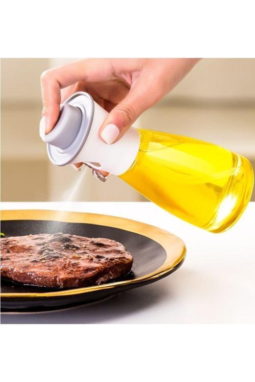 220 Ml Çok Amaçlı Spreyli Cam Şişe Barbekü Salata Airfryer Sprey Yağdanlığı