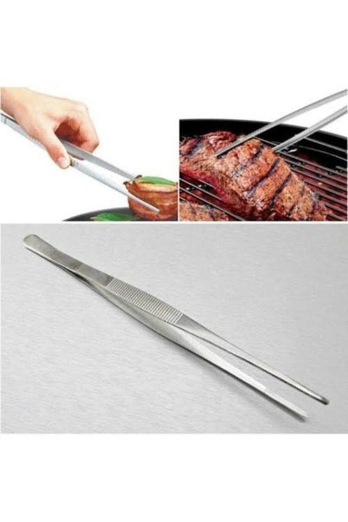 30 Cm Profesyonel Şef Cımbızı, Barbekü Fırın Tava Izgara Maşası Paslanmaz Mutfak Sunum Cımbızı