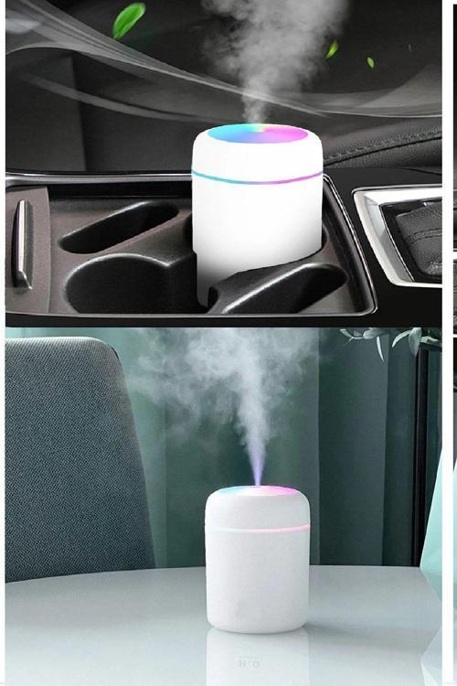 300 Ml Ultrasonik Hava Nemlendirici Buhar Makinesi Usb Li  Işıklı 2 Çubuklu Aroma Difüzörü
