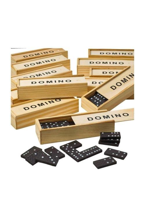 Ahşap Domino Seti 28 Taşlı Ahşap Kutulu Oyun Seti