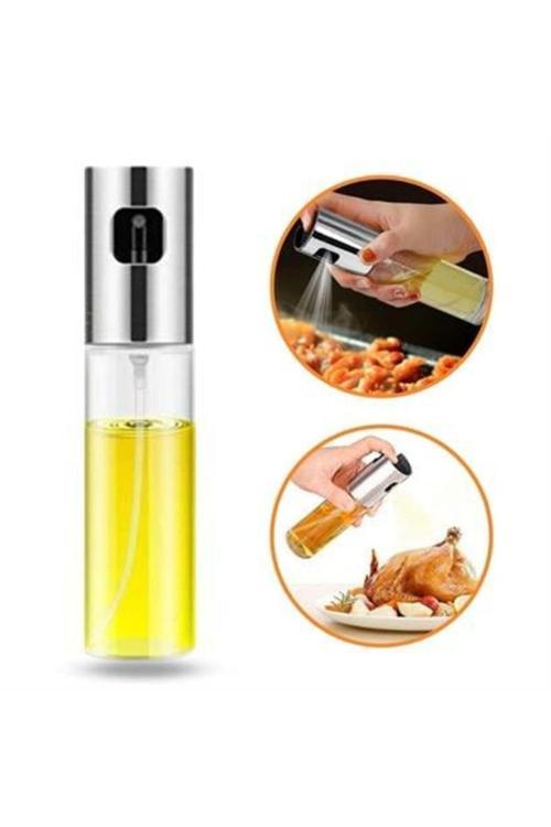 Cam 100Ml Kapasiteli Şeffaf Spreyli Yağdanlık Sosluk Yağ Püskürtücü Yağ Şişesi