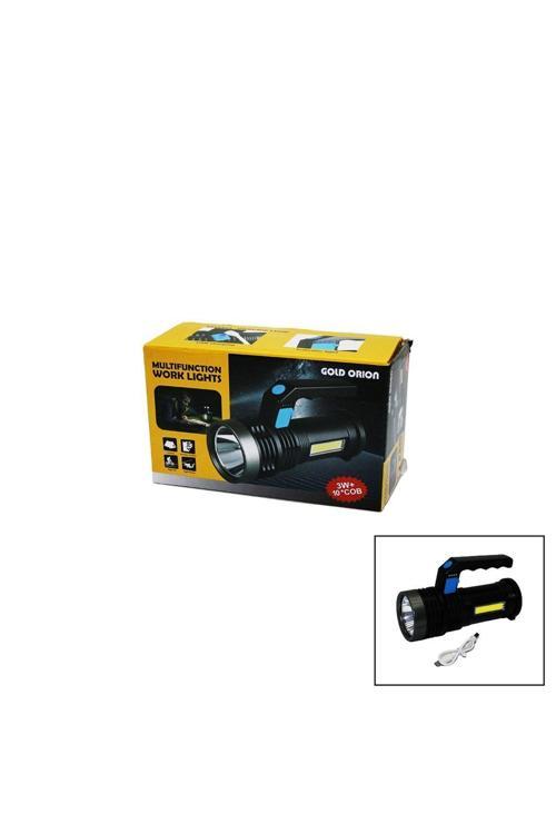 2In1 3W - 10Cob Led El Feneri Usb Şarjlı (4415)